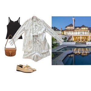 Abercrombie & Fitch | NWT Linen pinstripe jacket and shorts set